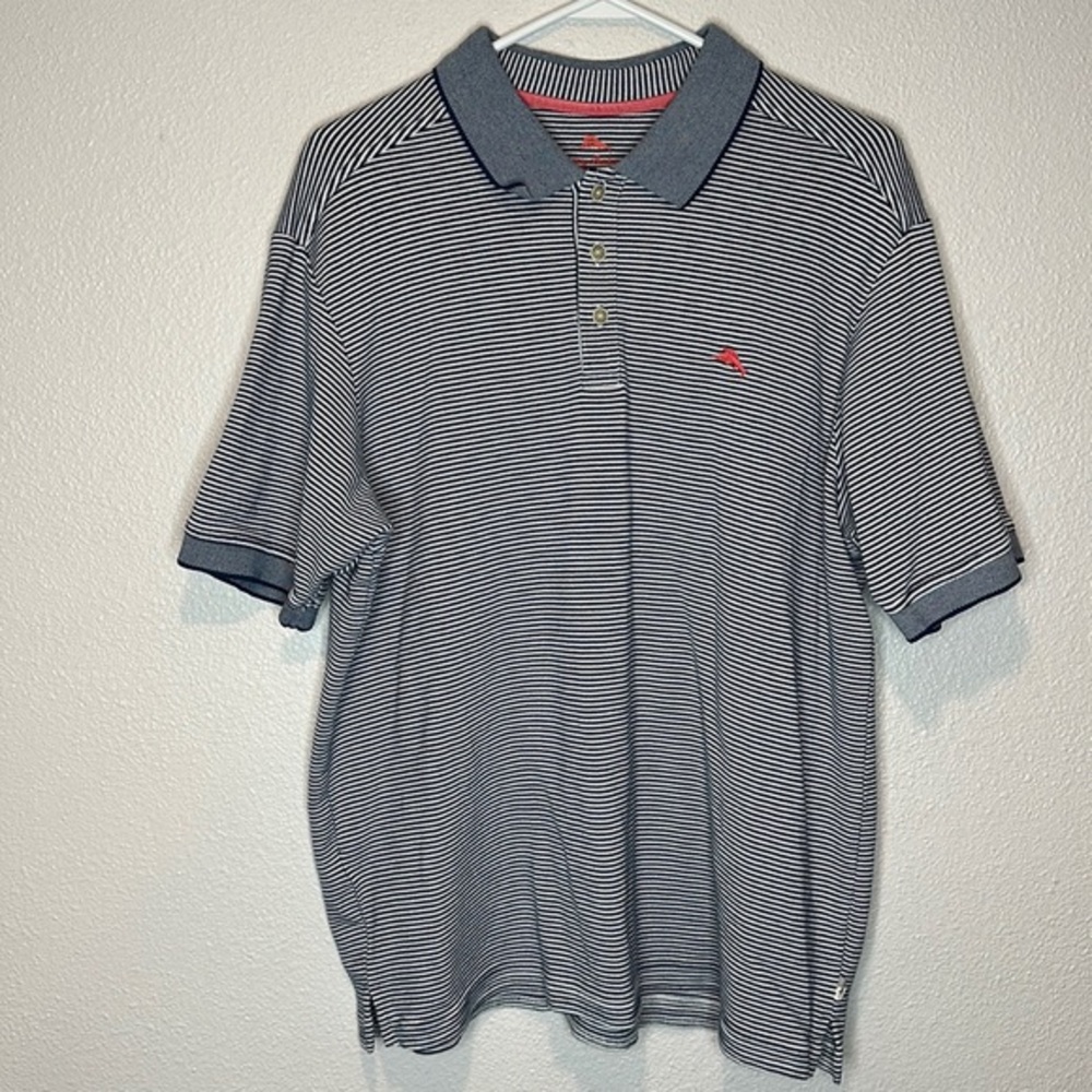 Tommy Bahamas Stripped Polo Shirt sz XL/TG